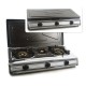 Cocina de acero inoxidable de triple corona de 3 fuegos con tapa