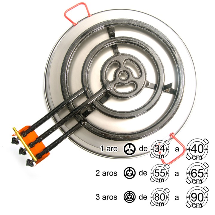Paellero a gas natural El Cid L-60 +GAS Alta Potencia de 60 cm