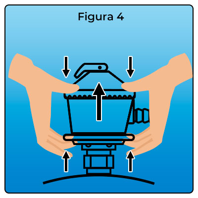 Desenganchar regulador de la bombona de gas