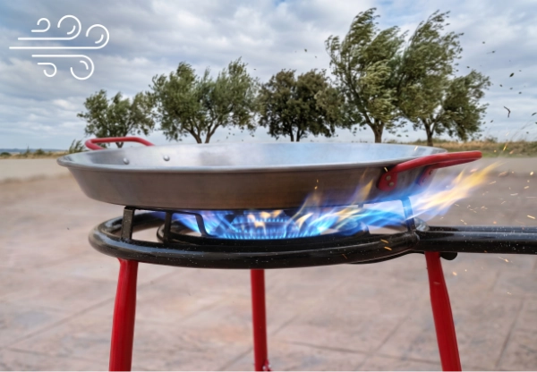 Cómo hacer paella los días de viento (y qué paravientos elegir)
