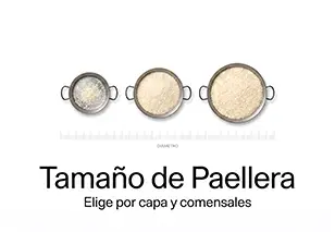 Qué tamaño de paella comprar (y qué tamaño de paellera comprar): guía real por comensales y por capa de arroz